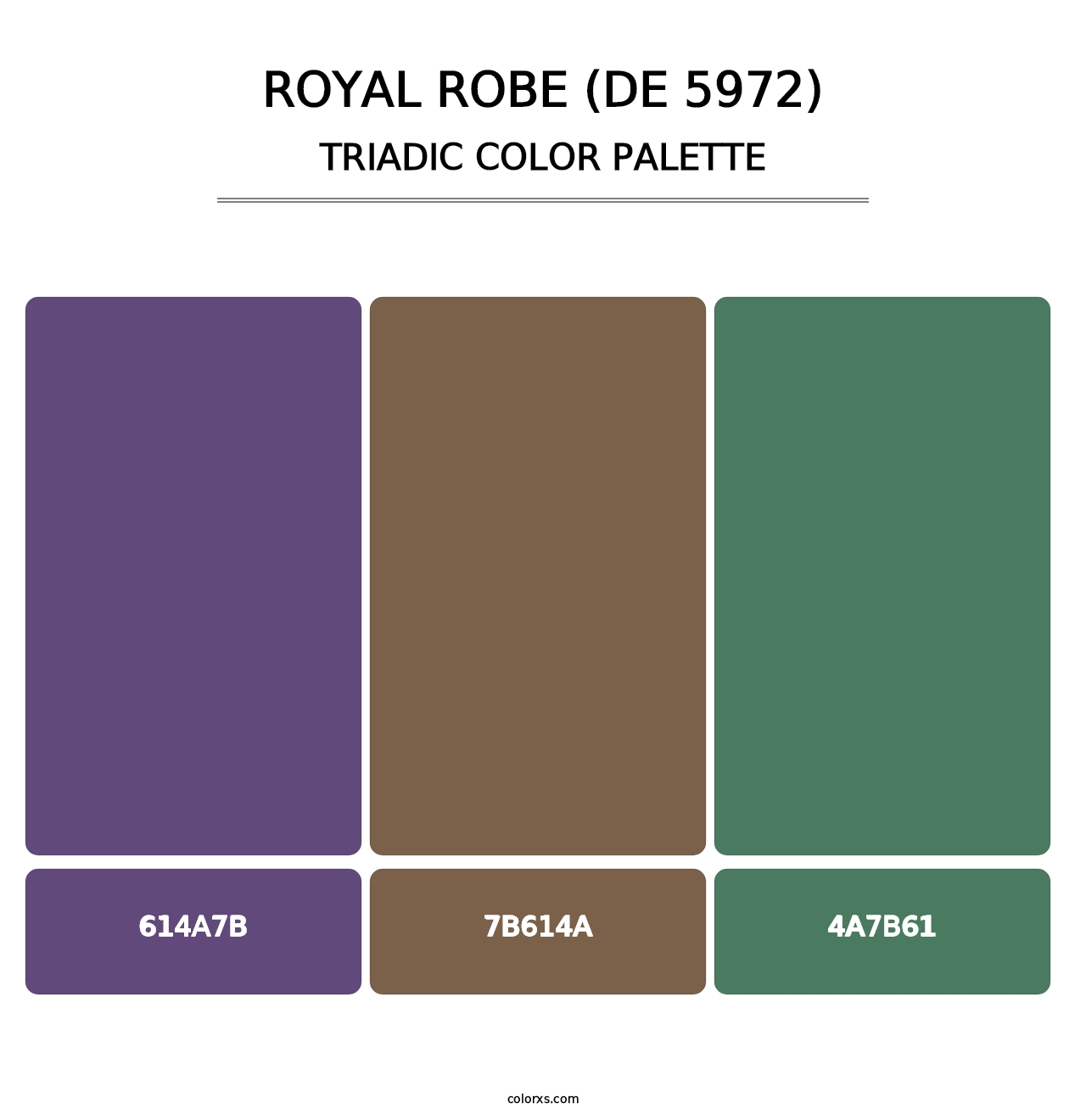 Royal Robe (DE 5972) - Triadic Color Palette