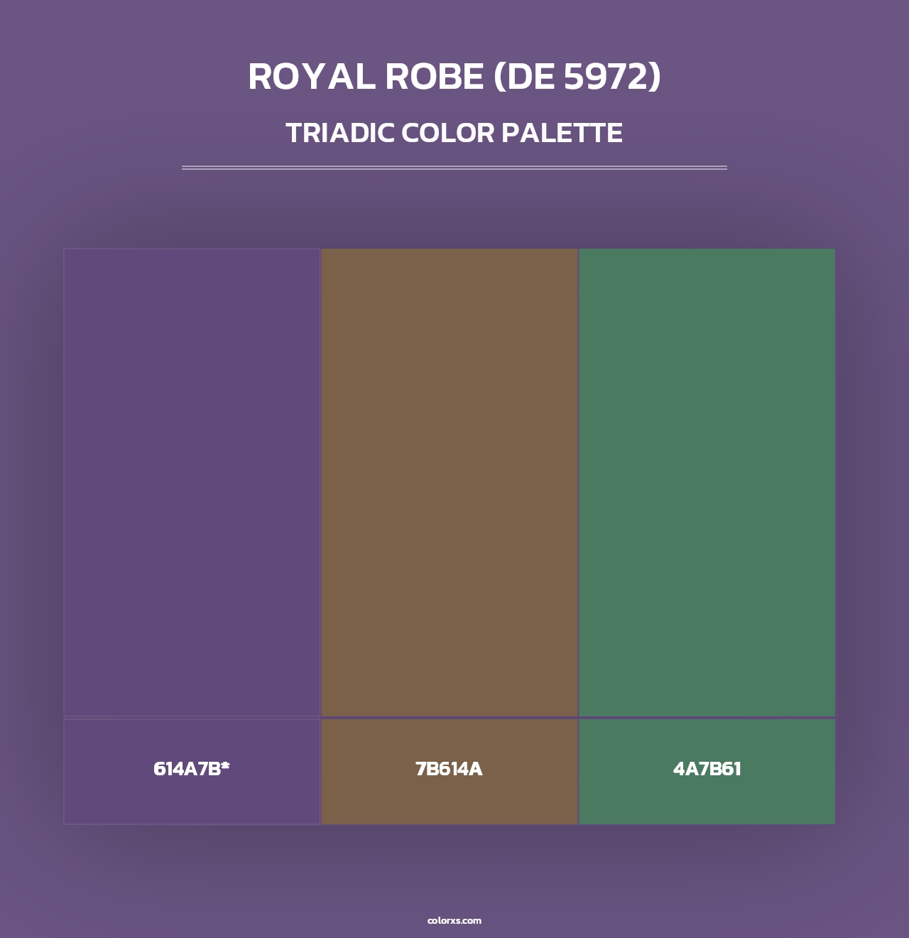 Royal Robe (DE 5972) - Triadic Color Palette