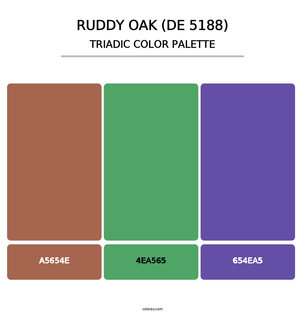 Ruddy Oak (DE 5188) - Triadic Color Palette