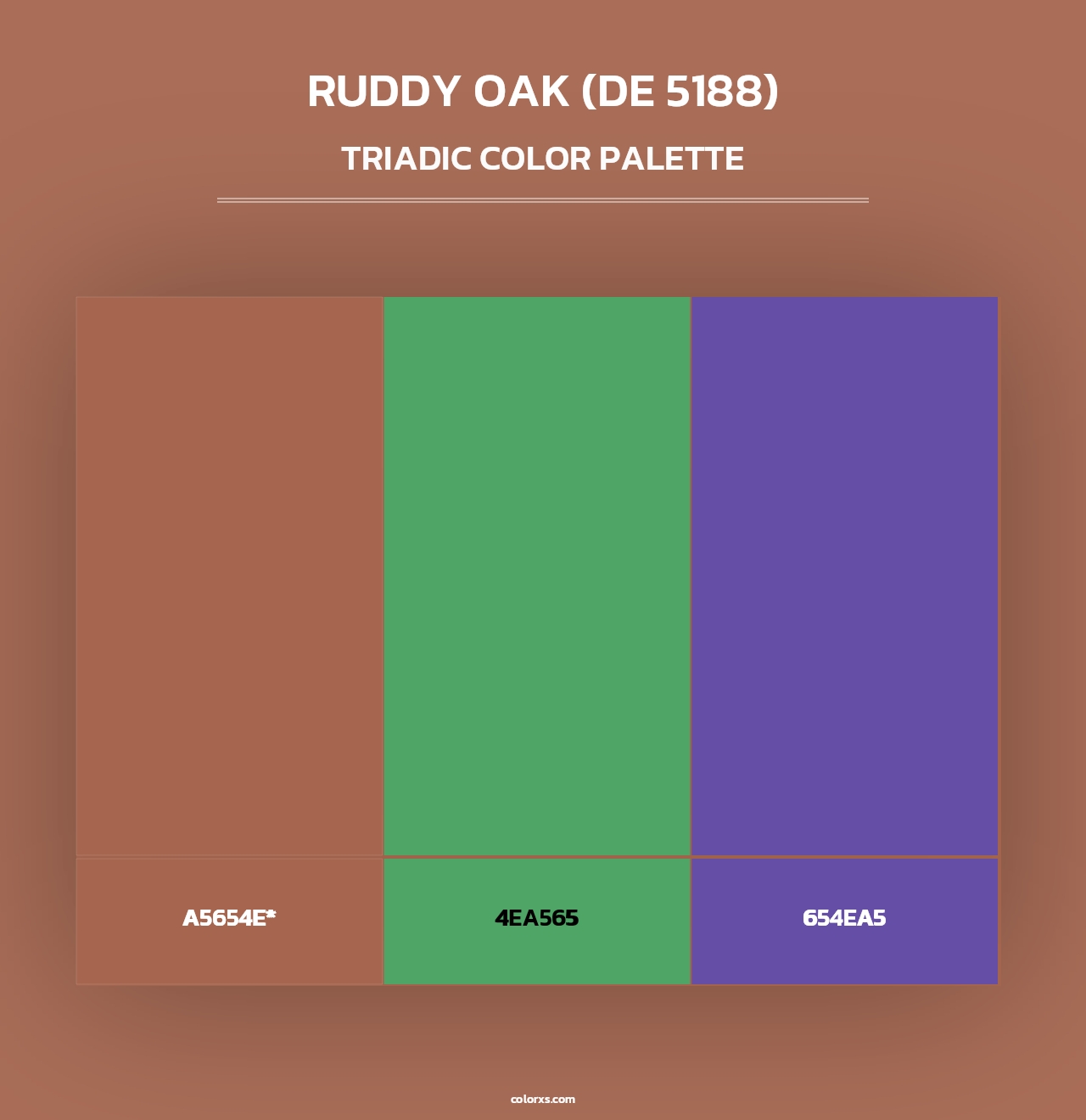 Ruddy Oak (DE 5188) - Triadic Color Palette