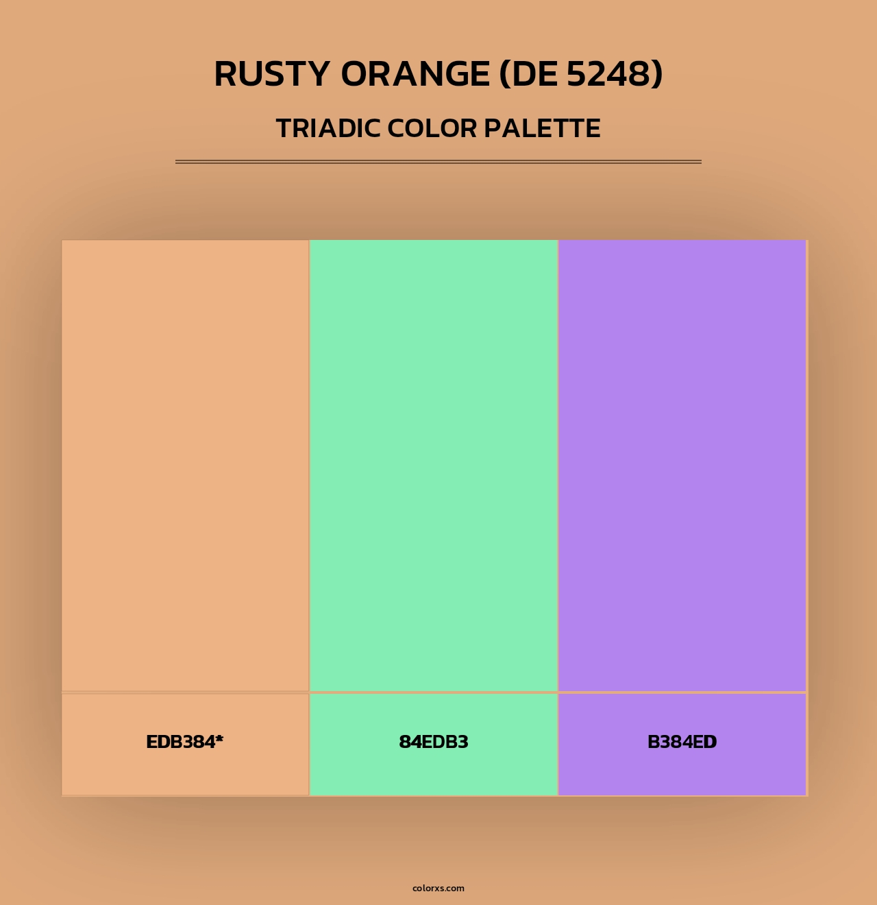 Rusty Orange (DE 5248) - Triadic Color Palette