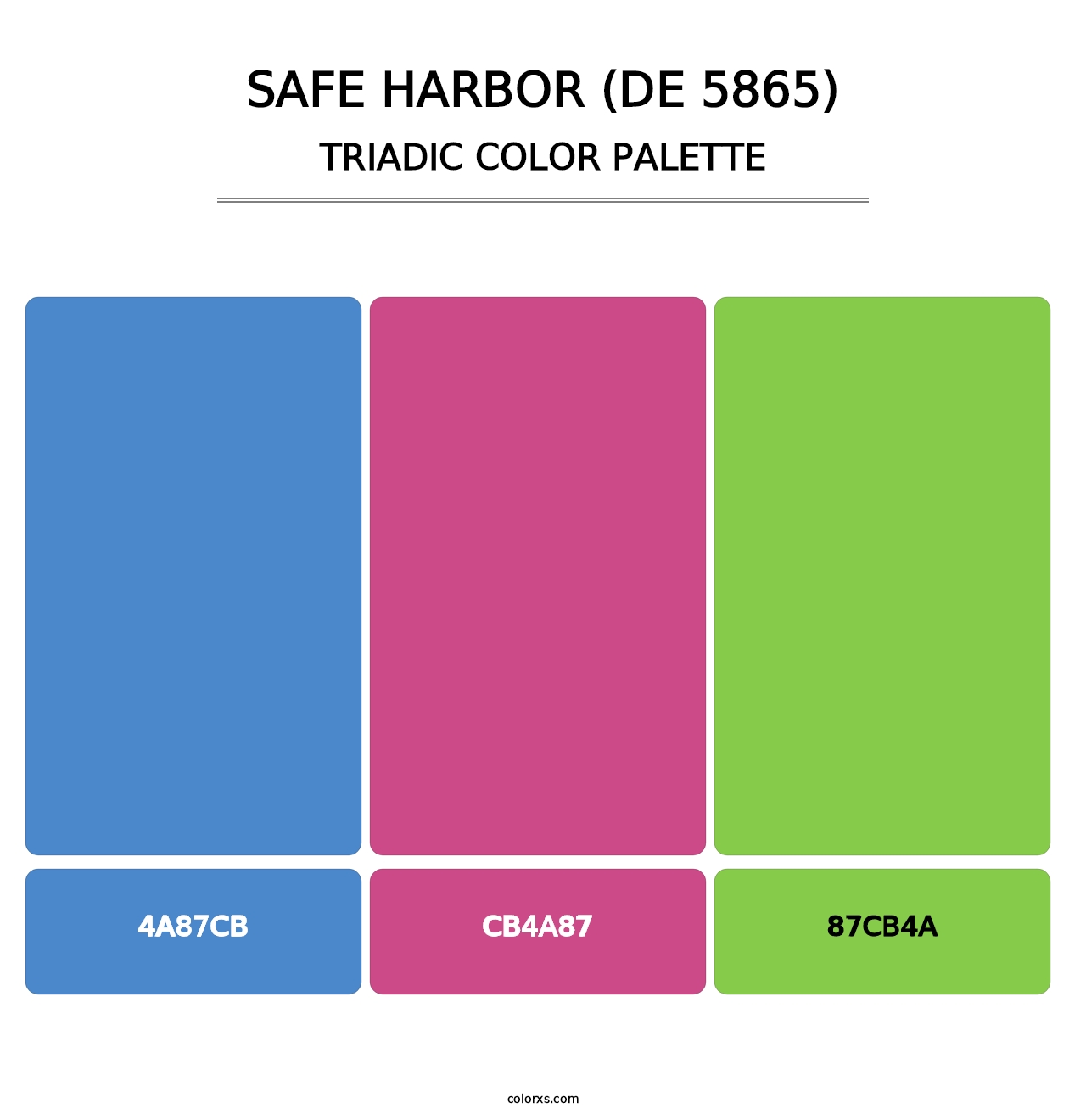Safe Harbor (DE 5865) - Triadic Color Palette