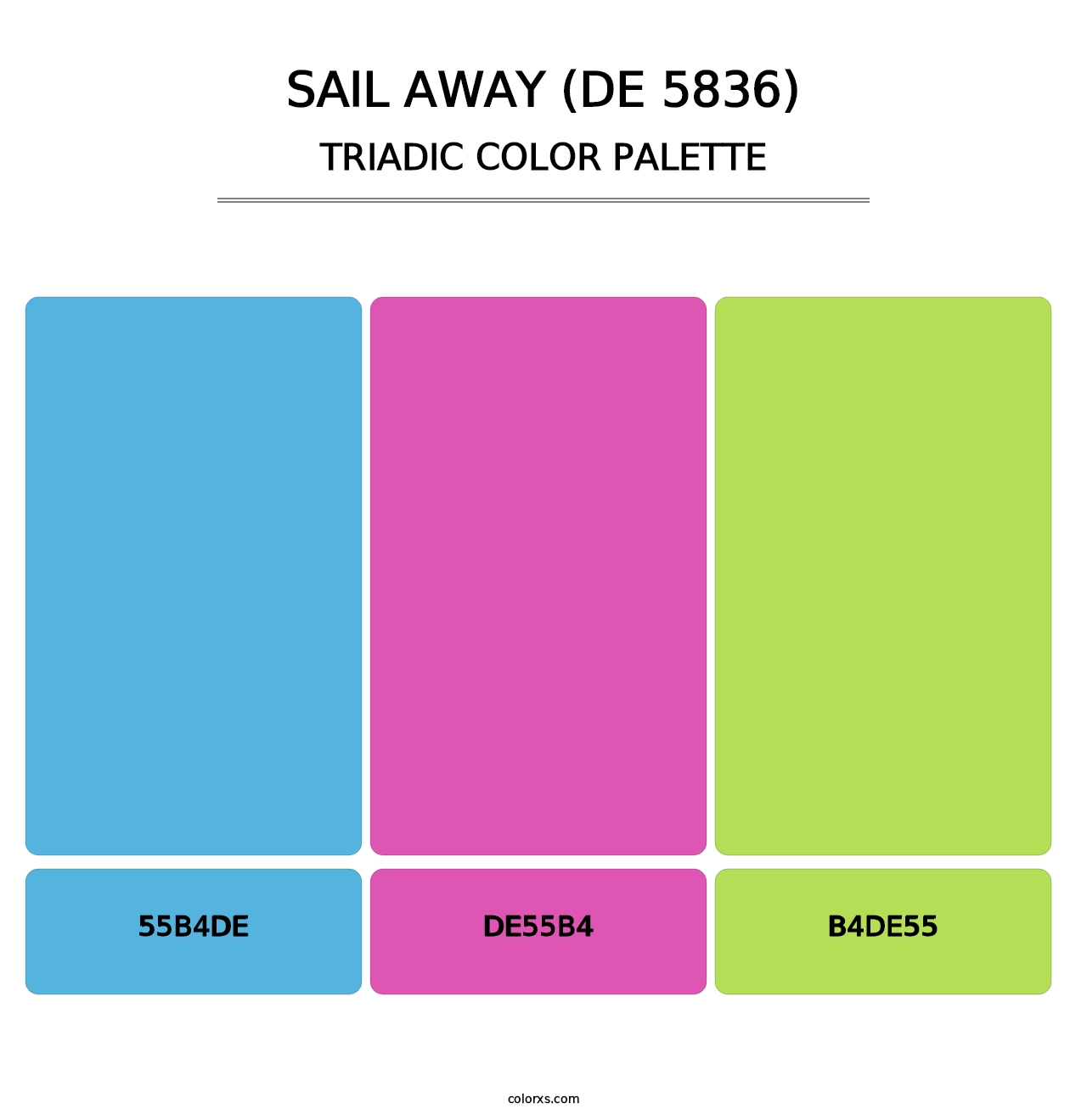 Sail Away (DE 5836) - Triadic Color Palette