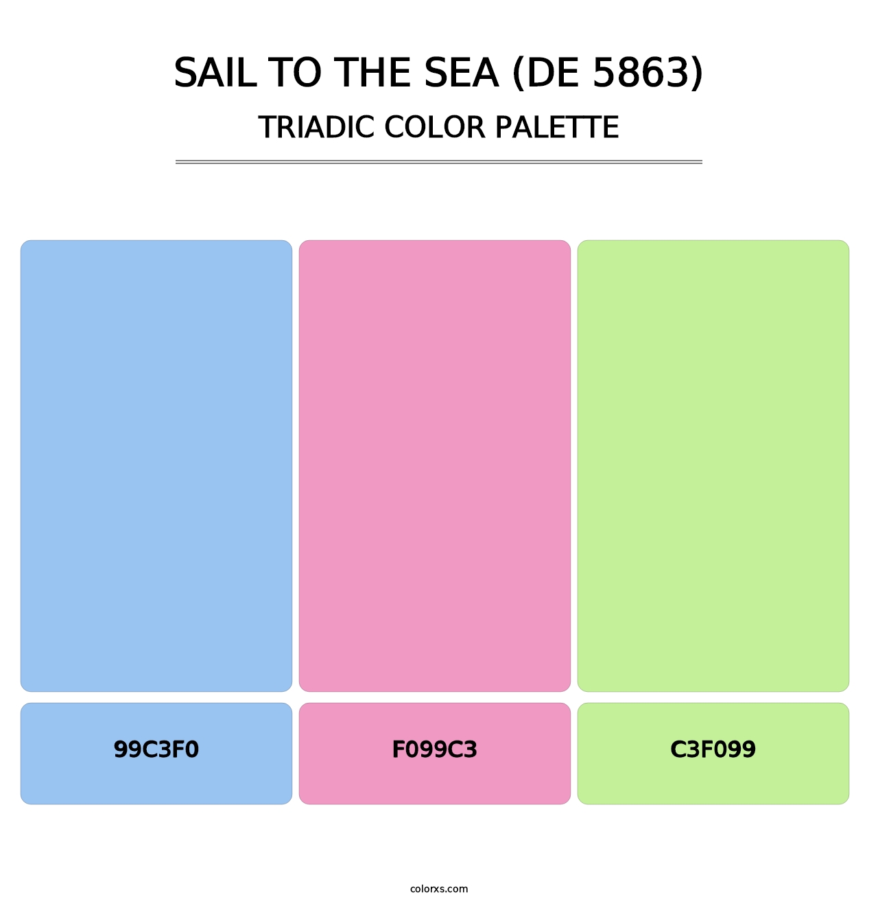 Sail to the Sea (DE 5863) - Triadic Color Palette