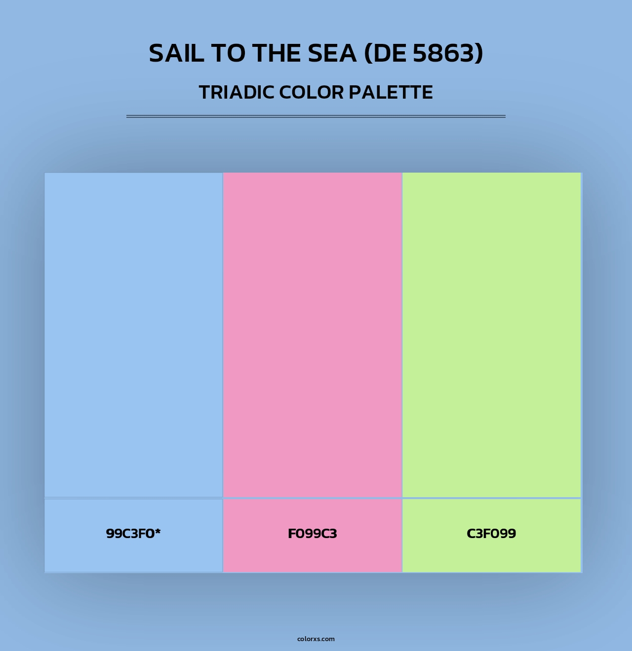 Sail to the Sea (DE 5863) - Triadic Color Palette