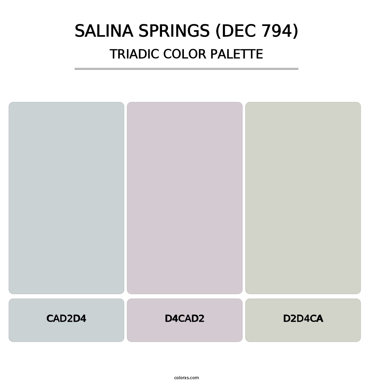 Salina Springs (DEC 794) - Triadic Color Palette