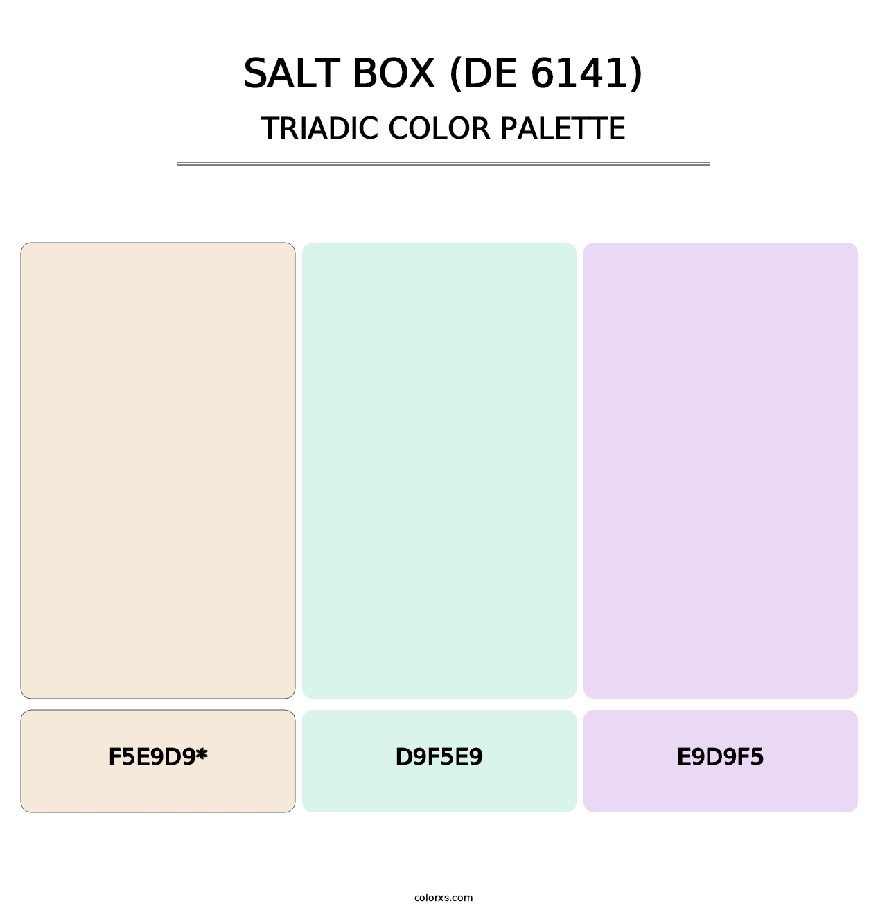Salt Box (DE 6141) - Triadic Color Palette