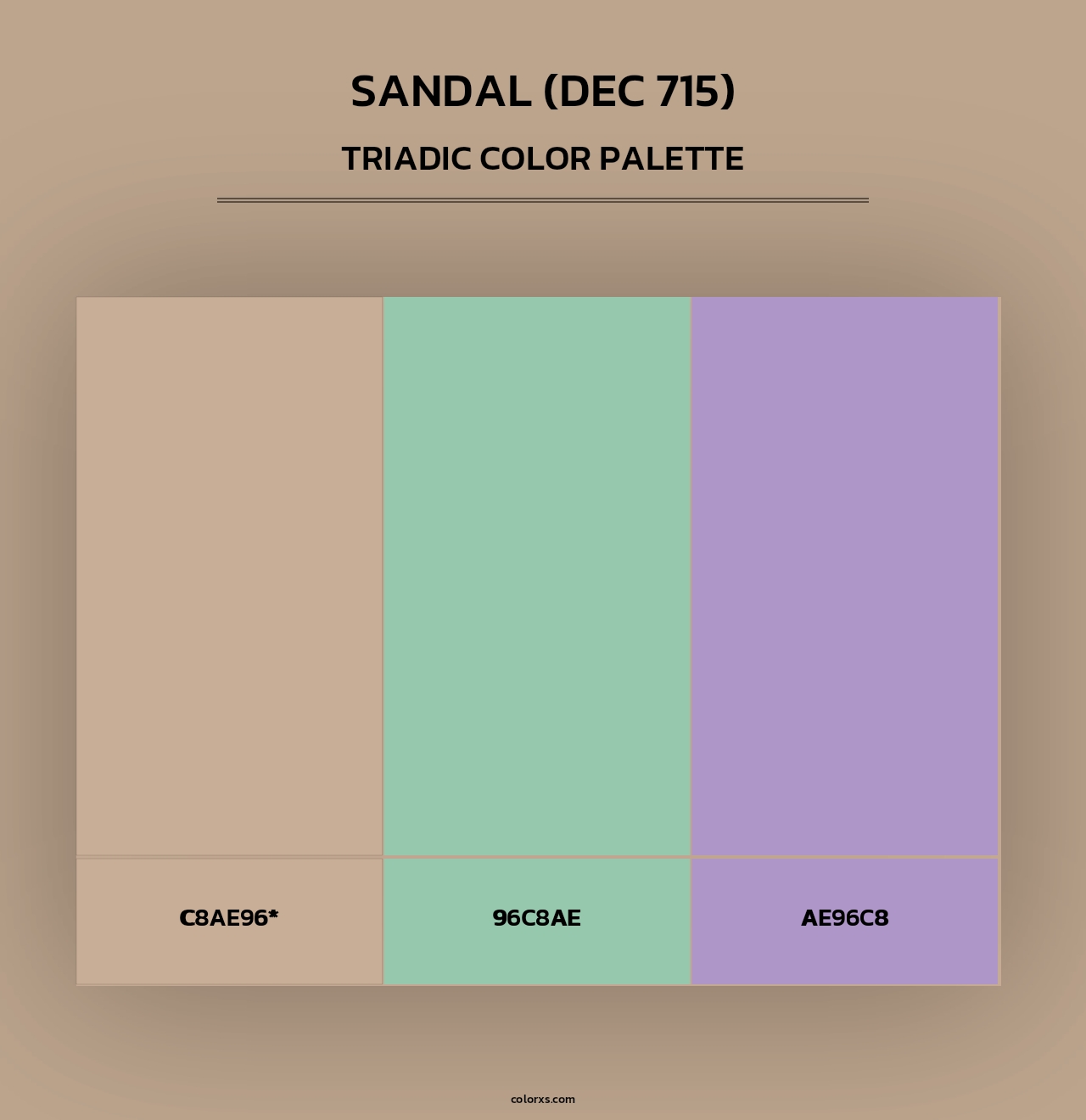Sandal (DEC 715) - Triadic Color Palette