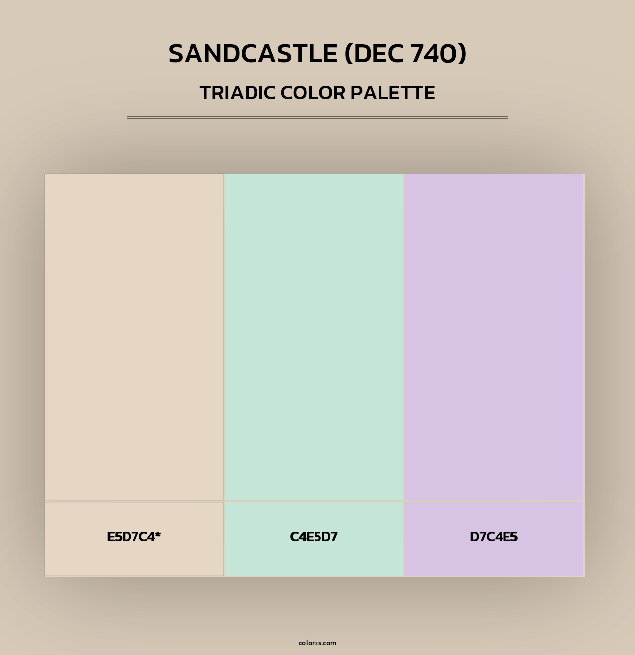 Sandcastle (DEC 740) - Triadic Color Palette