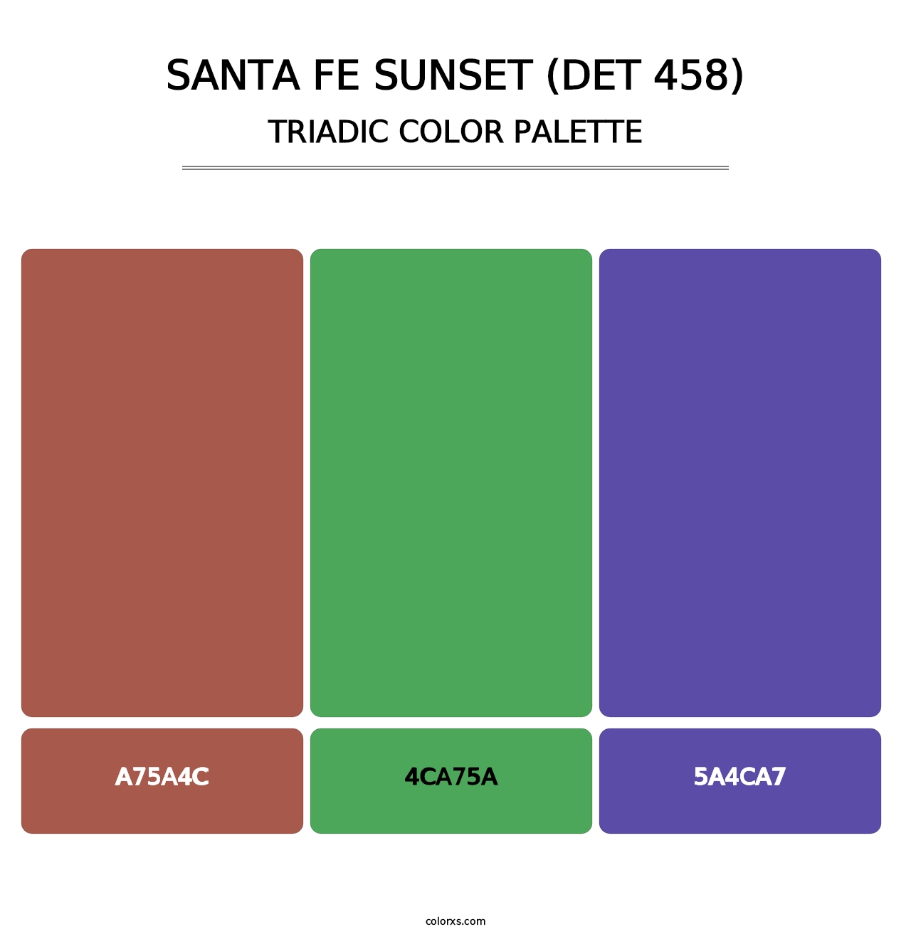 Santa Fe Sunset (DET 458) - Triadic Color Palette