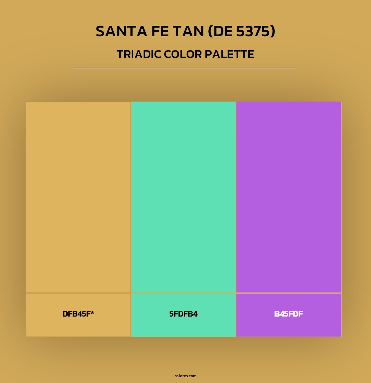 Santa Fe Tan (DE 5375) - Triadic Color Palette