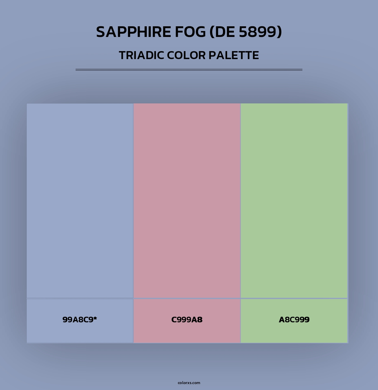 Sapphire Fog (DE 5899) - Triadic Color Palette