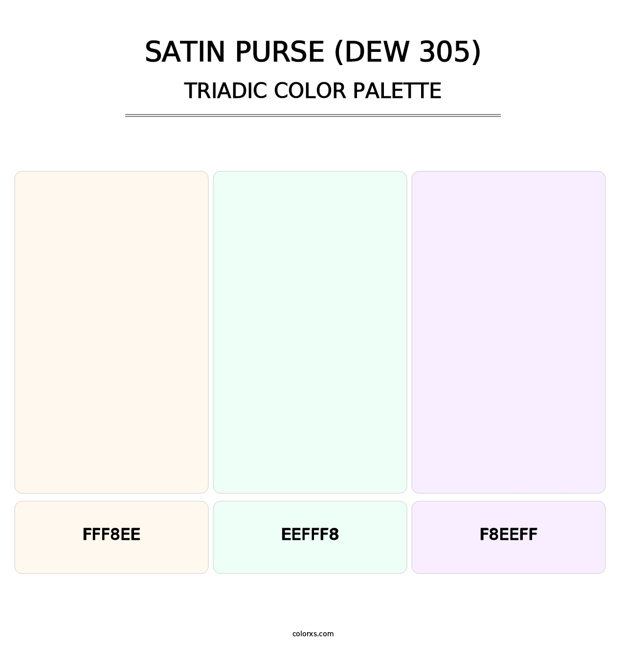 Satin Purse (DEW 305) - Triadic Color Palette