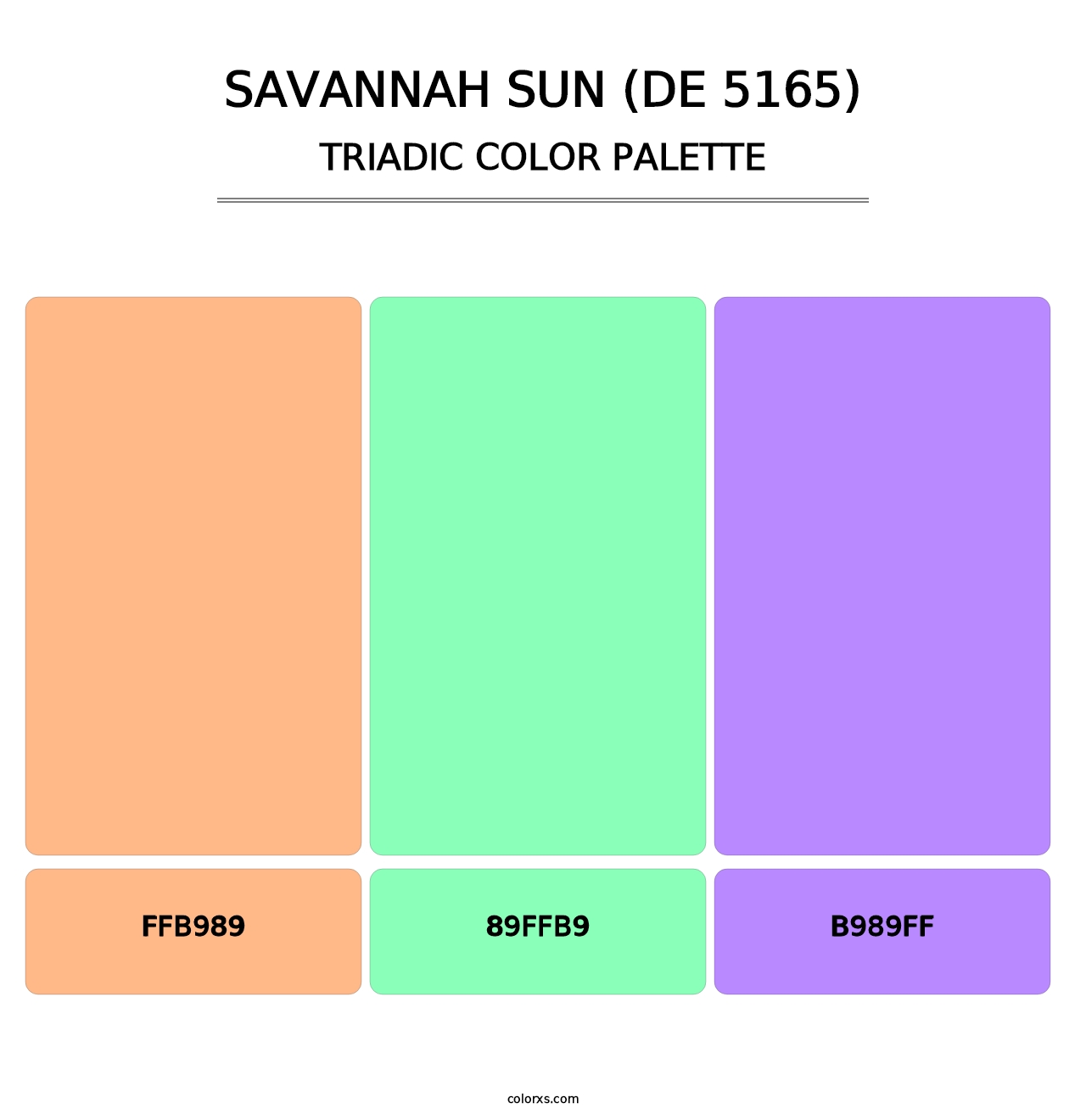 Savannah Sun (DE 5165) - Triadic Color Palette