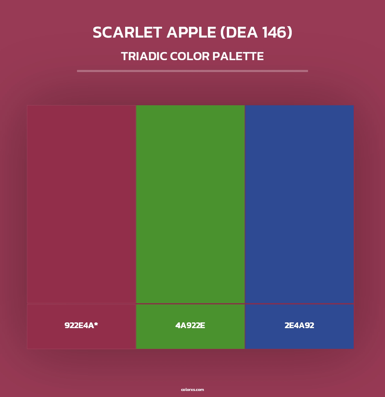 Scarlet Apple (DEA 146) - Triadic Color Palette