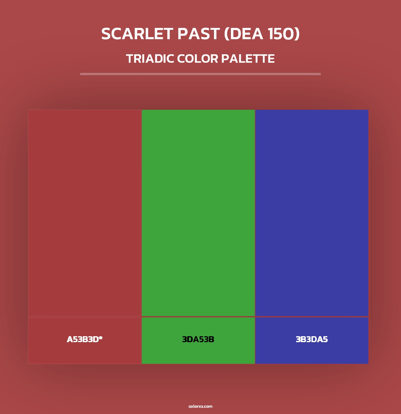 Scarlet Past (DEA 150) - Triadic Color Palette