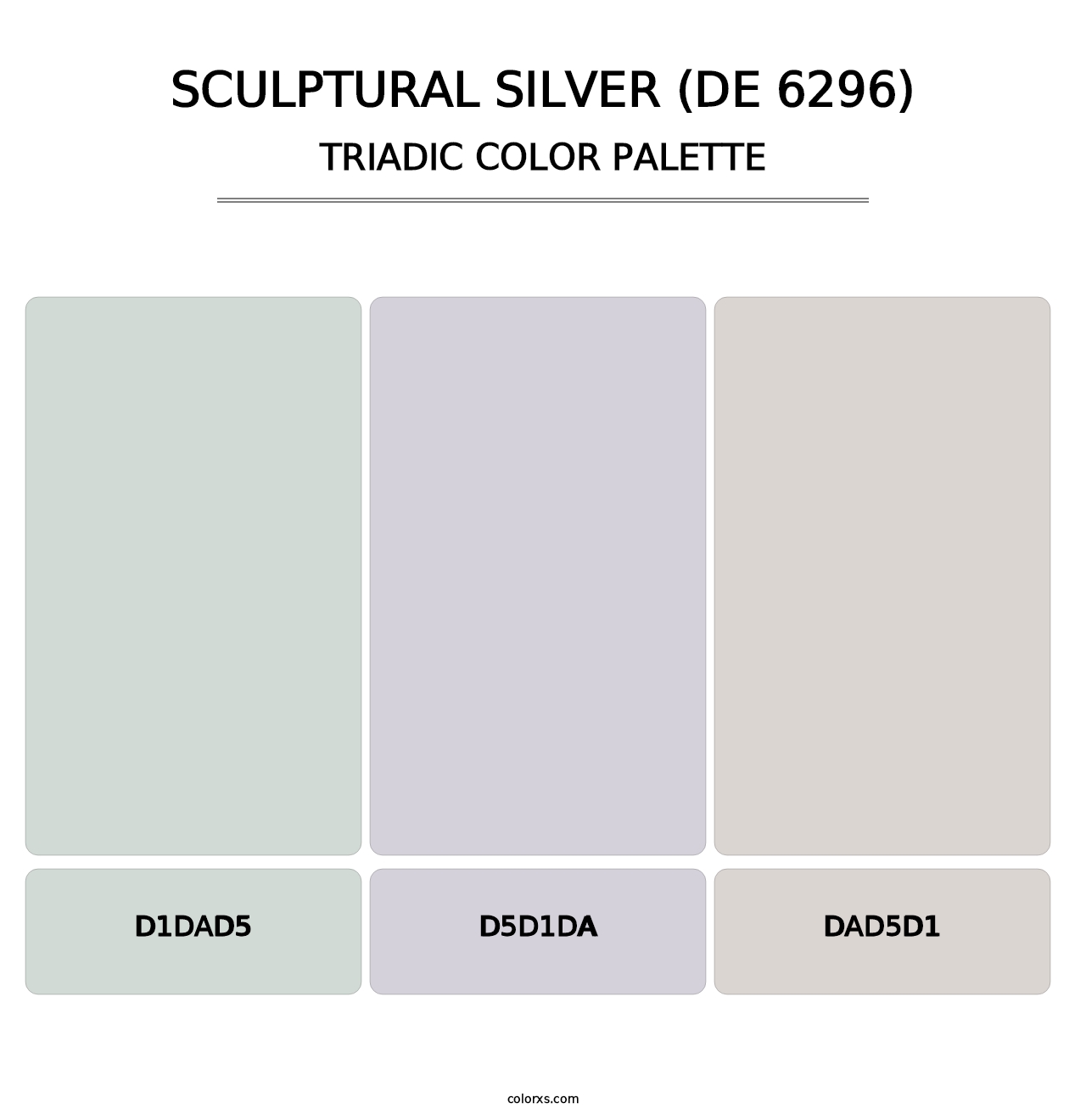 Sculptural Silver (DE 6296) - Triadic Color Palette