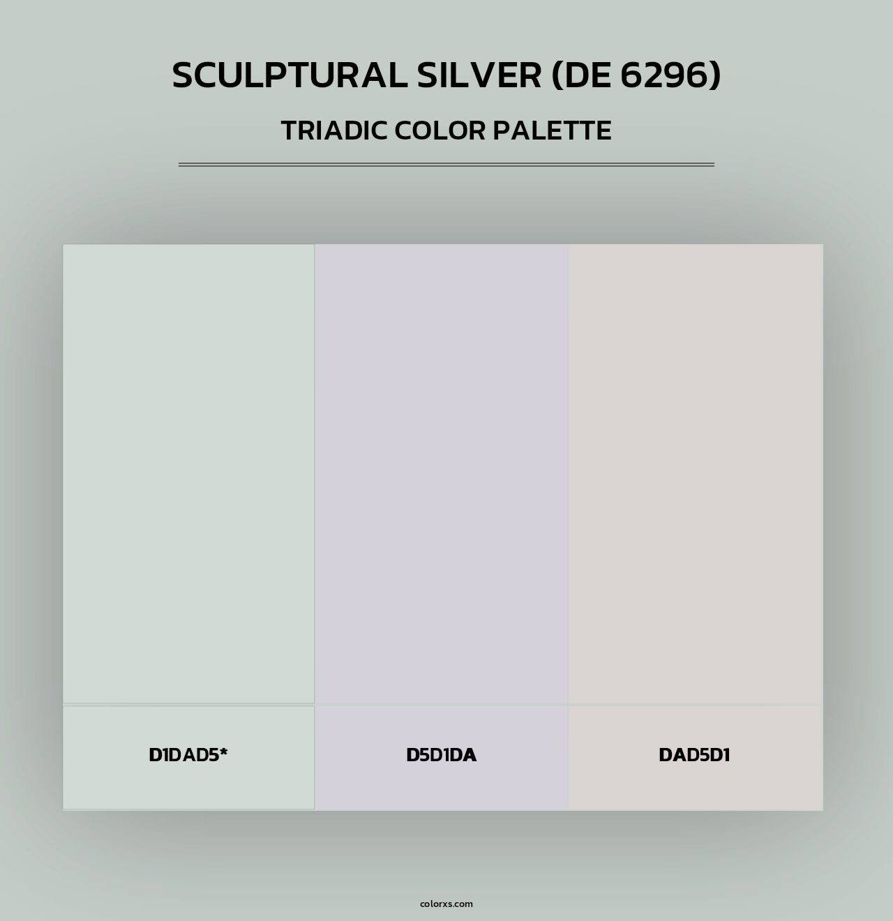 Sculptural Silver (DE 6296) - Triadic Color Palette
