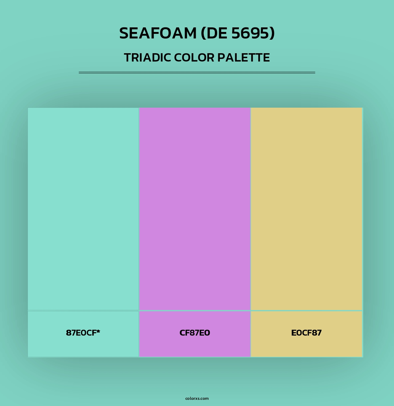 Seafoam (DE 5695) - Triadic Color Palette