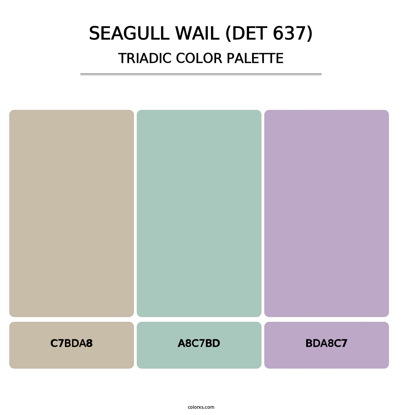 Seagull Wail (DET 637) - Triadic Color Palette