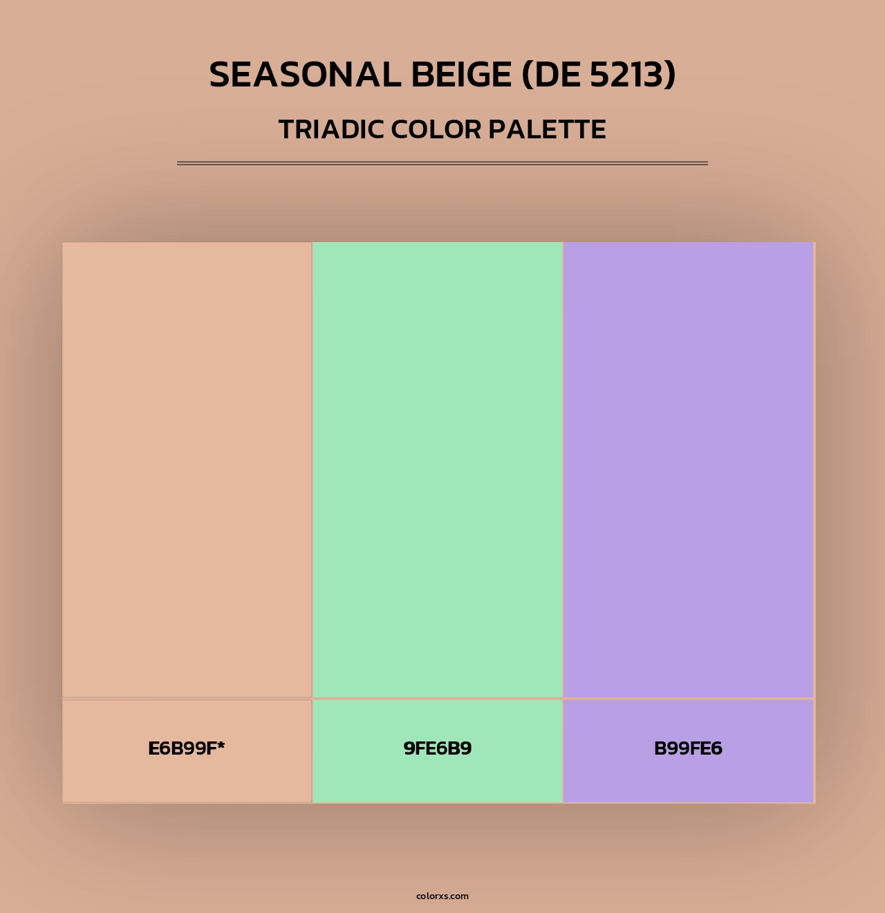 Seasonal Beige (DE 5213) - Triadic Color Palette