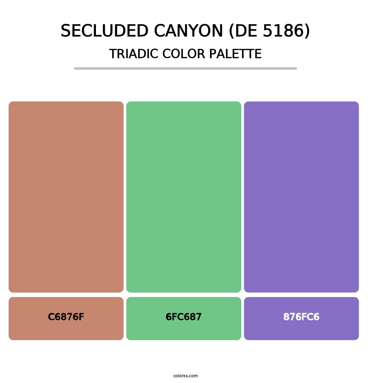Secluded Canyon (DE 5186) - Triadic Color Palette