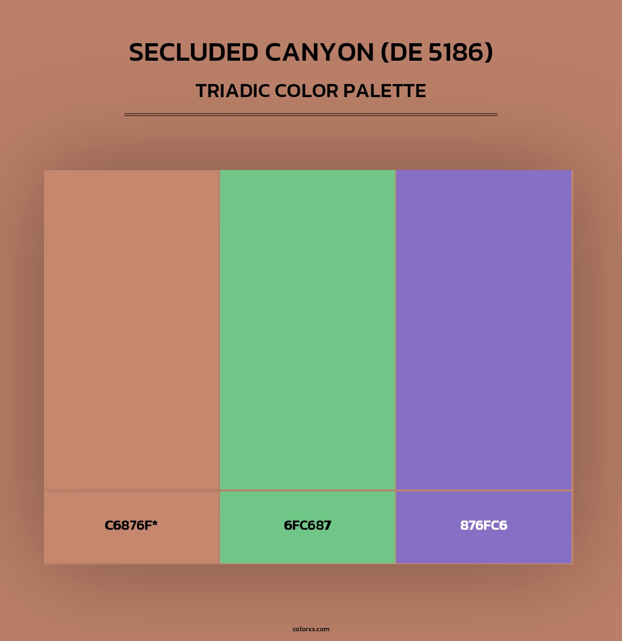 Secluded Canyon (DE 5186) - Triadic Color Palette
