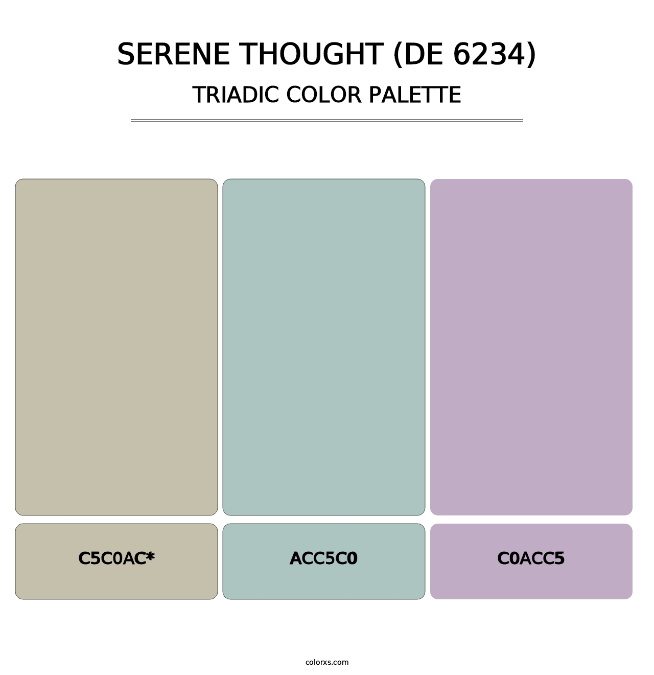 Serene Thought (DE 6234) - Triadic Color Palette