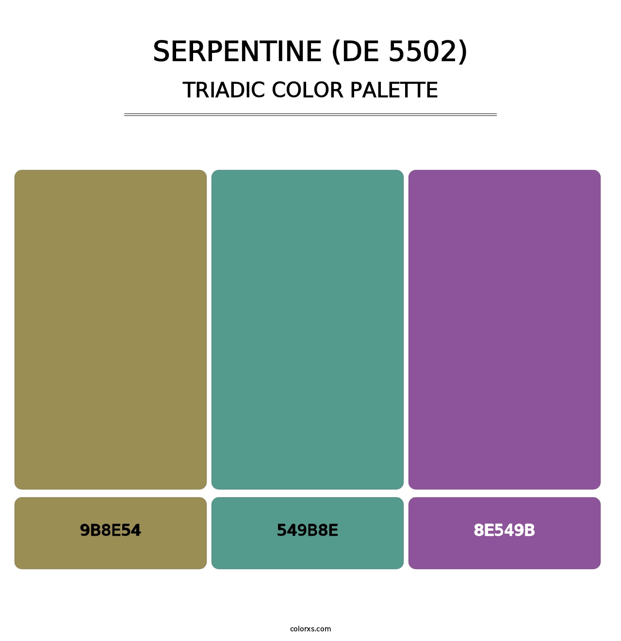 Serpentine (DE 5502) - Triadic Color Palette