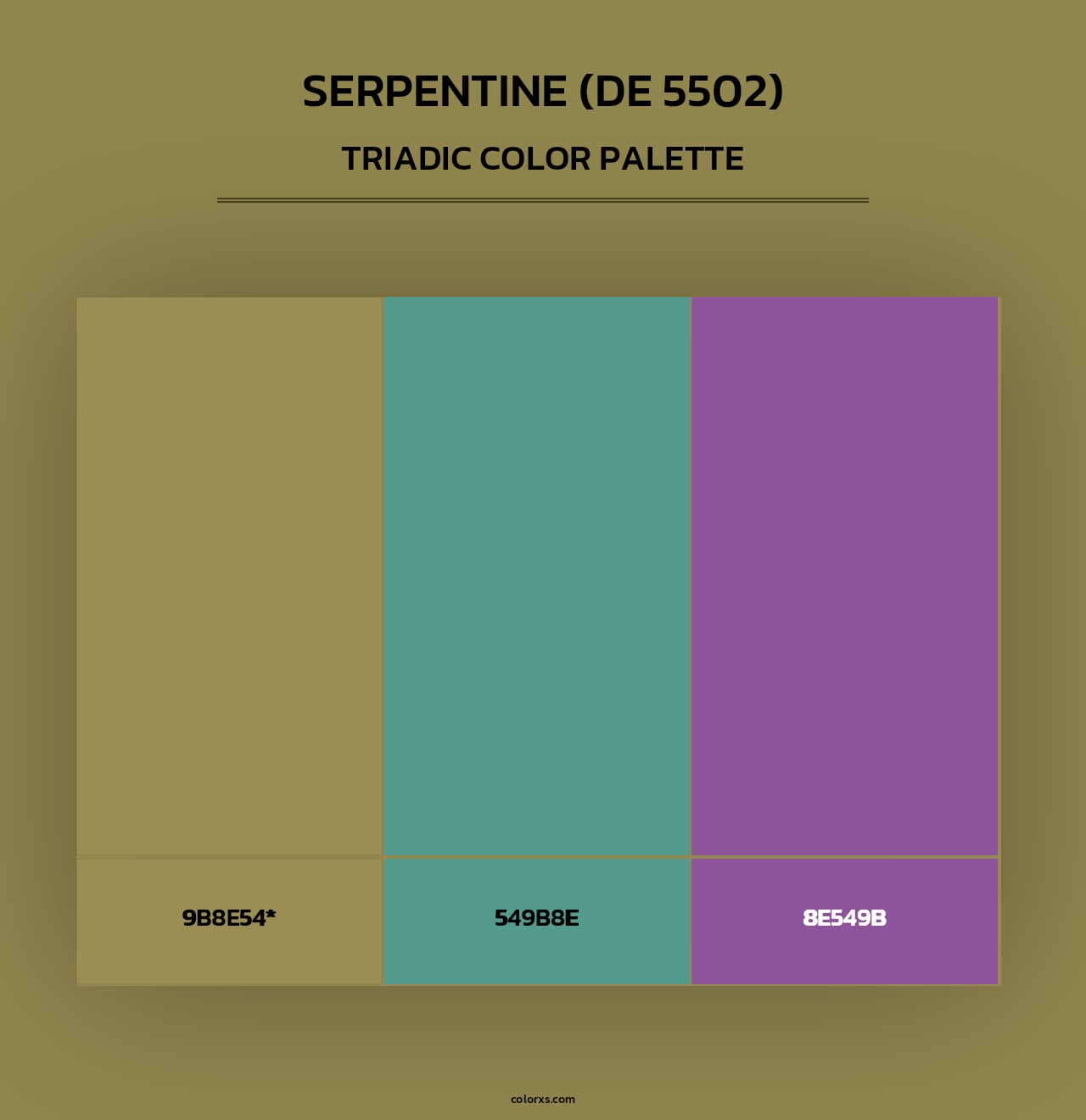 Serpentine (DE 5502) - Triadic Color Palette