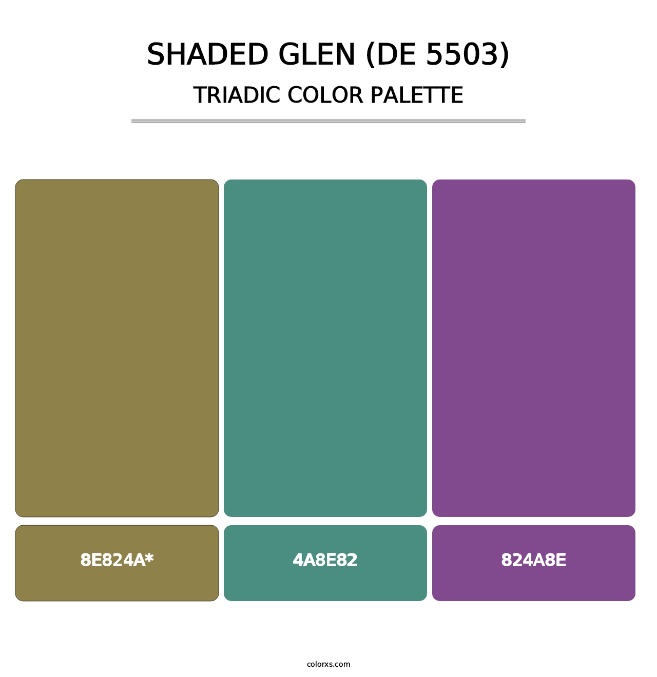 Shaded Glen (DE 5503) - Triadic Color Palette