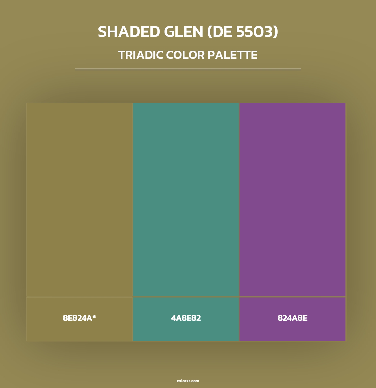 Shaded Glen (DE 5503) - Triadic Color Palette