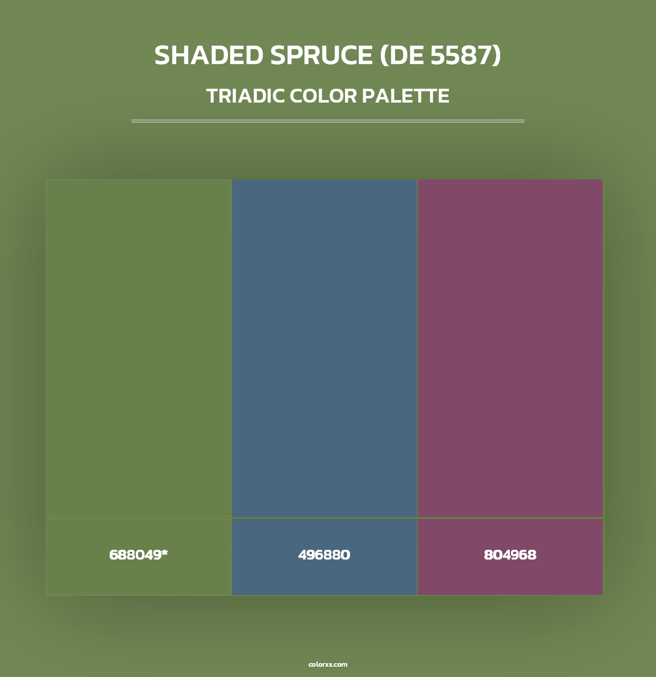 Shaded Spruce (DE 5587) - Triadic Color Palette