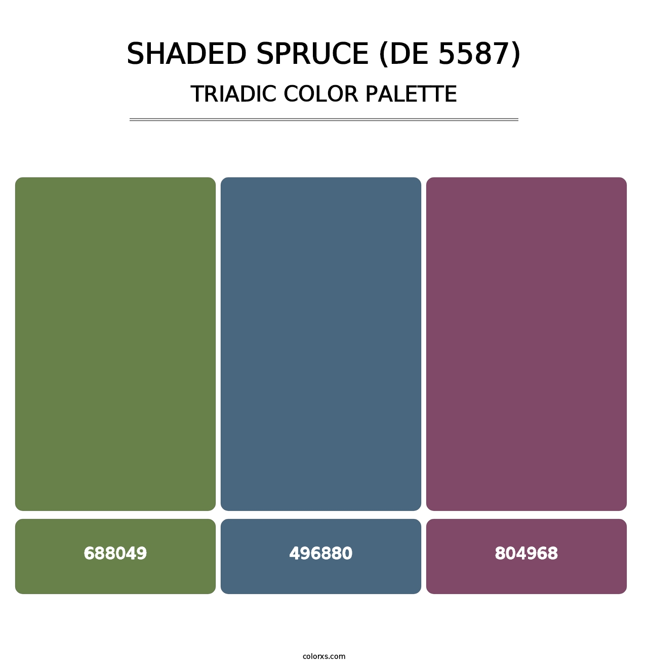 Shaded Spruce (DE 5587) - Triadic Color Palette