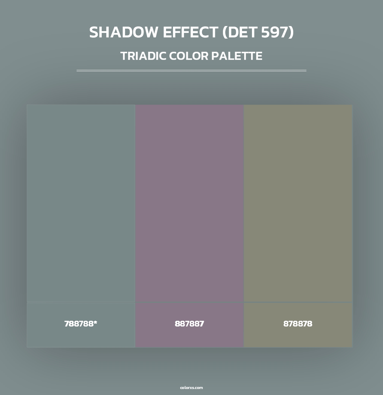 Shadow Effect (DET 597) - Triadic Color Palette