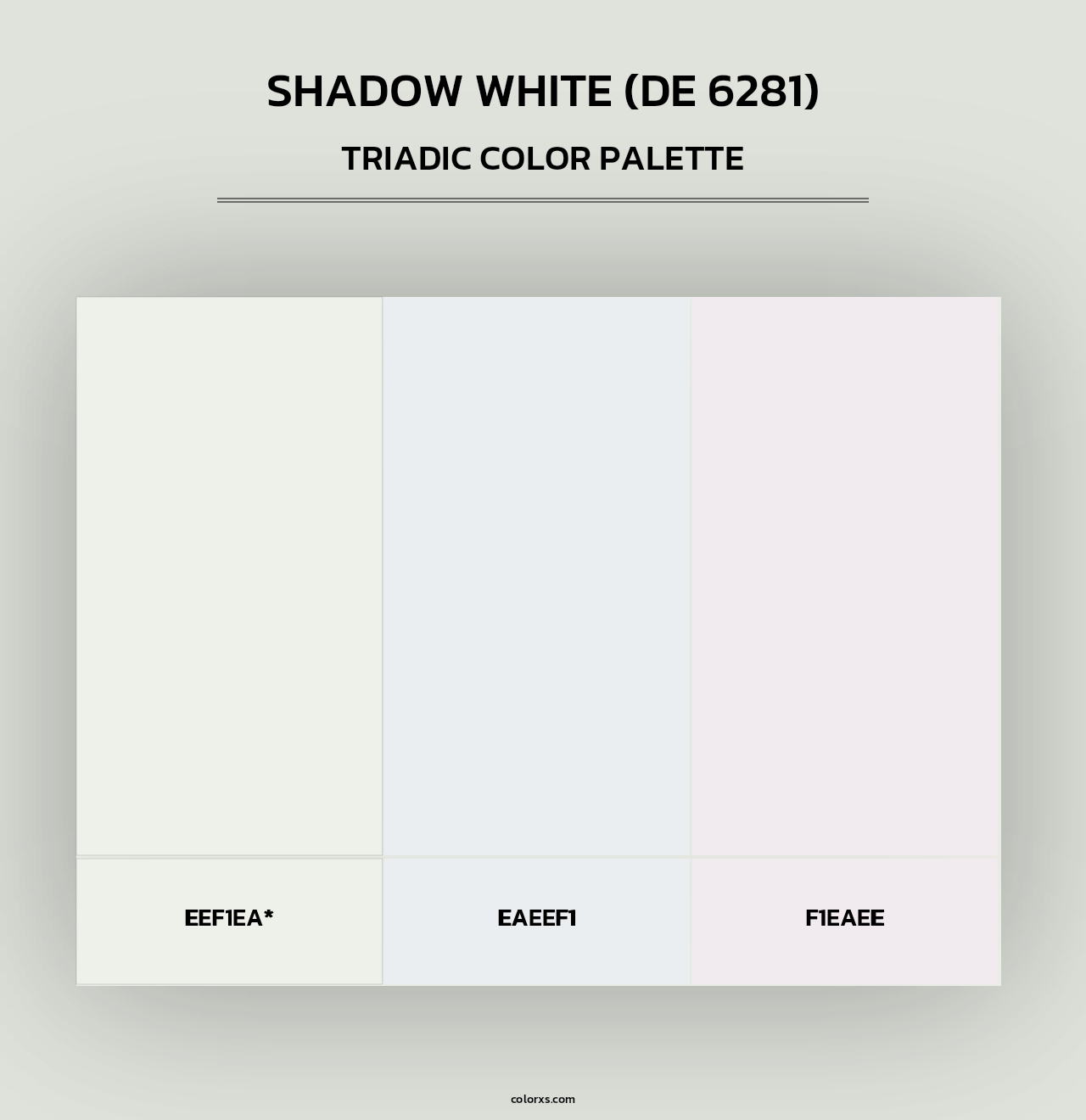 Shadow White (DE 6281) - Triadic Color Palette