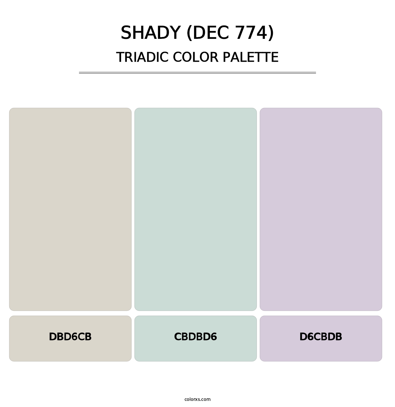 Shady (DEC 774) - Triadic Color Palette