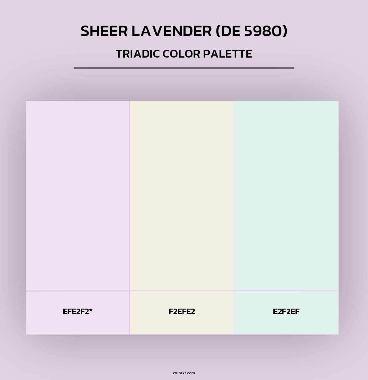 Sheer Lavender (DE 5980) - Triadic Color Palette
