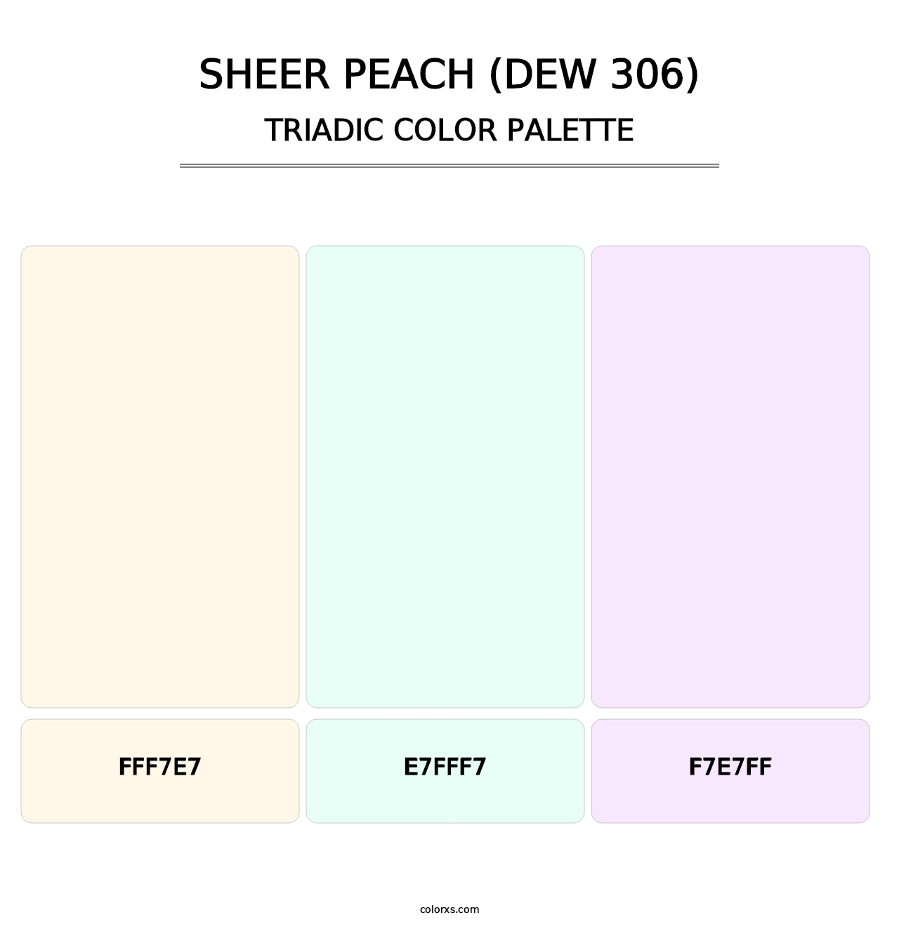 Sheer Peach (DEW 306) - Triadic Color Palette