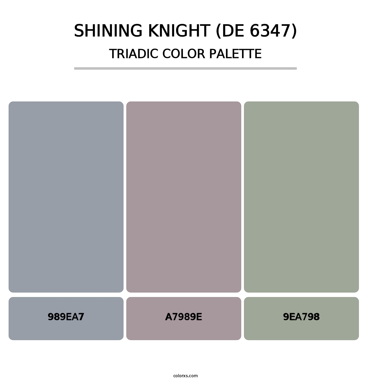 Shining Knight (DE 6347) - Triadic Color Palette