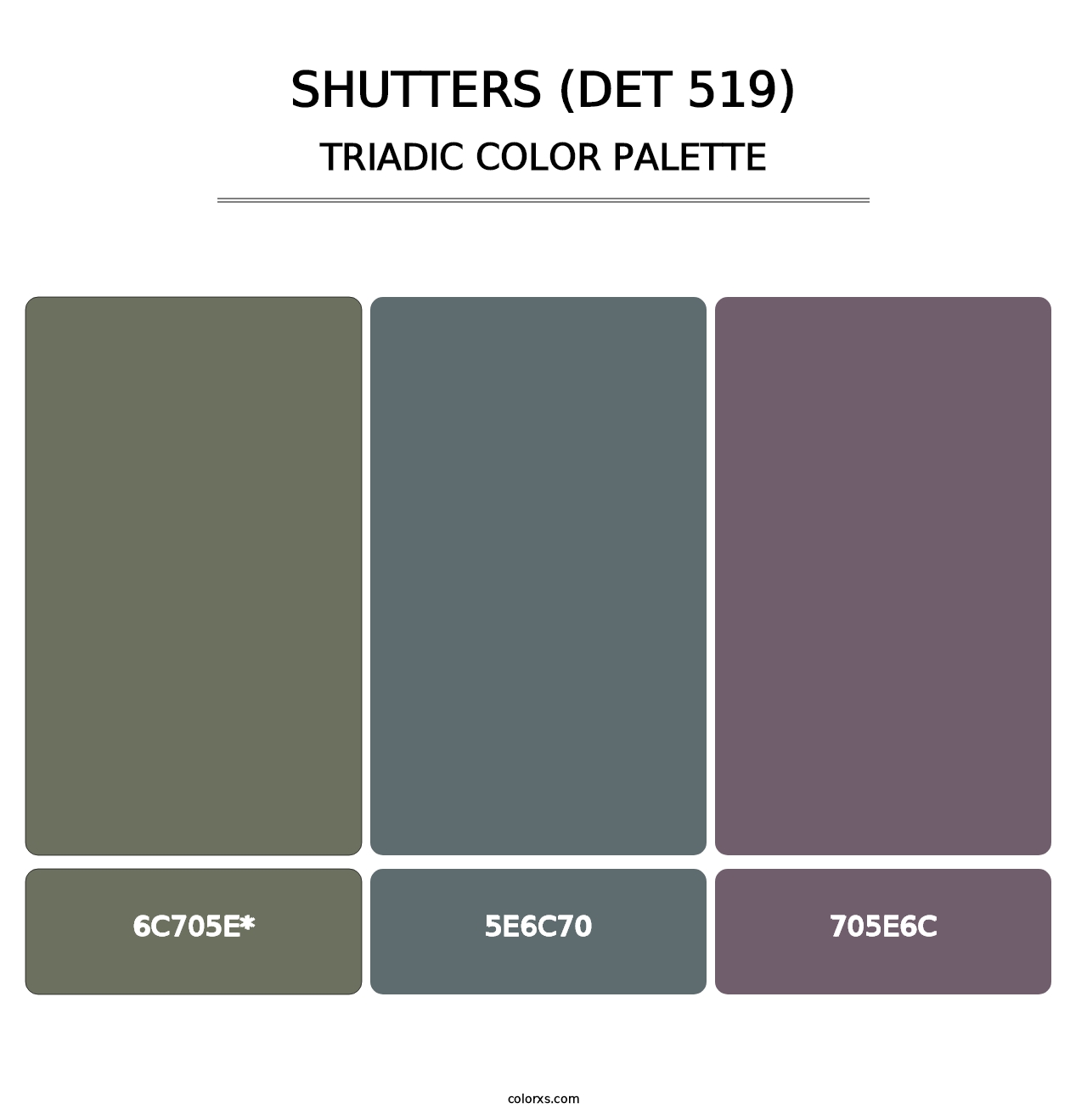 Shutters (DET 519) - Triadic Color Palette
