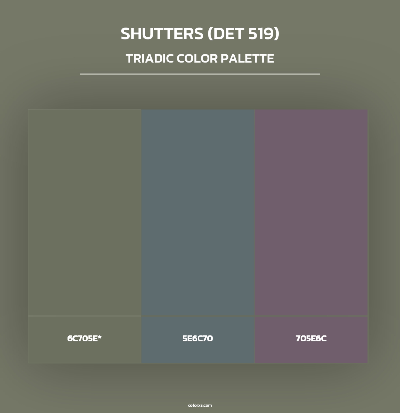 Shutters (DET 519) - Triadic Color Palette