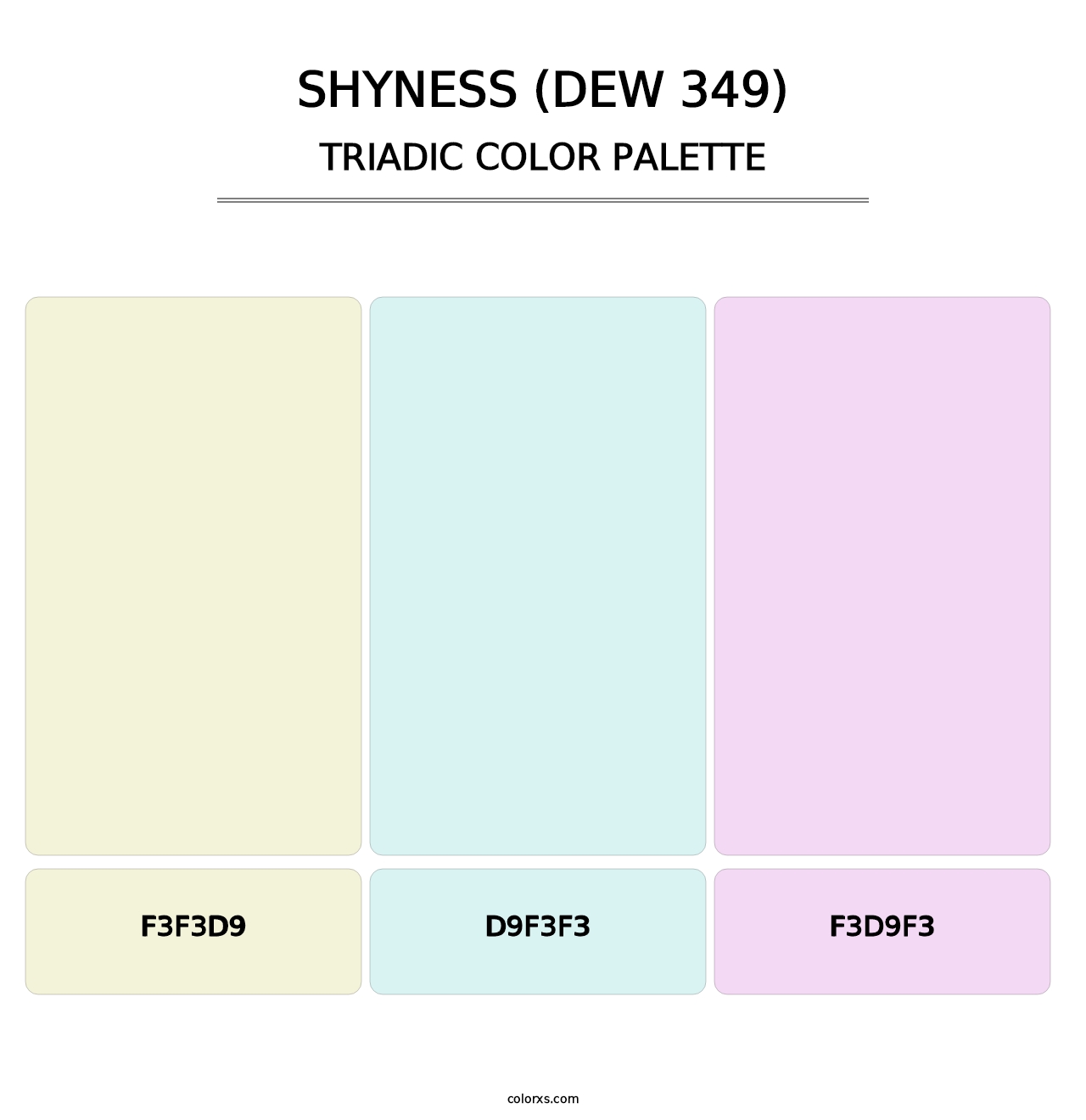 Shyness (DEW 349) - Triadic Color Palette
