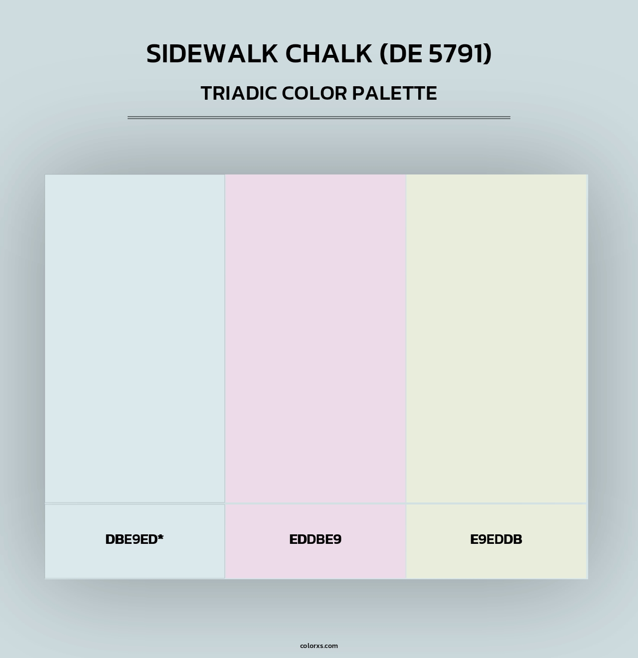 Sidewalk Chalk (DE 5791) - Triadic Color Palette