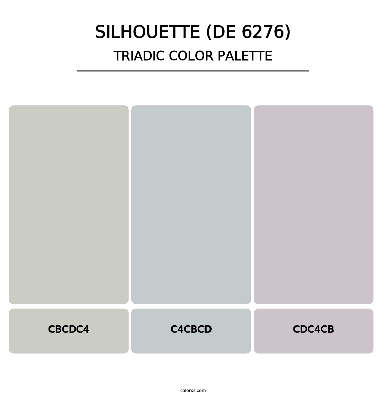Silhouette (DE 6276) - Triadic Color Palette
