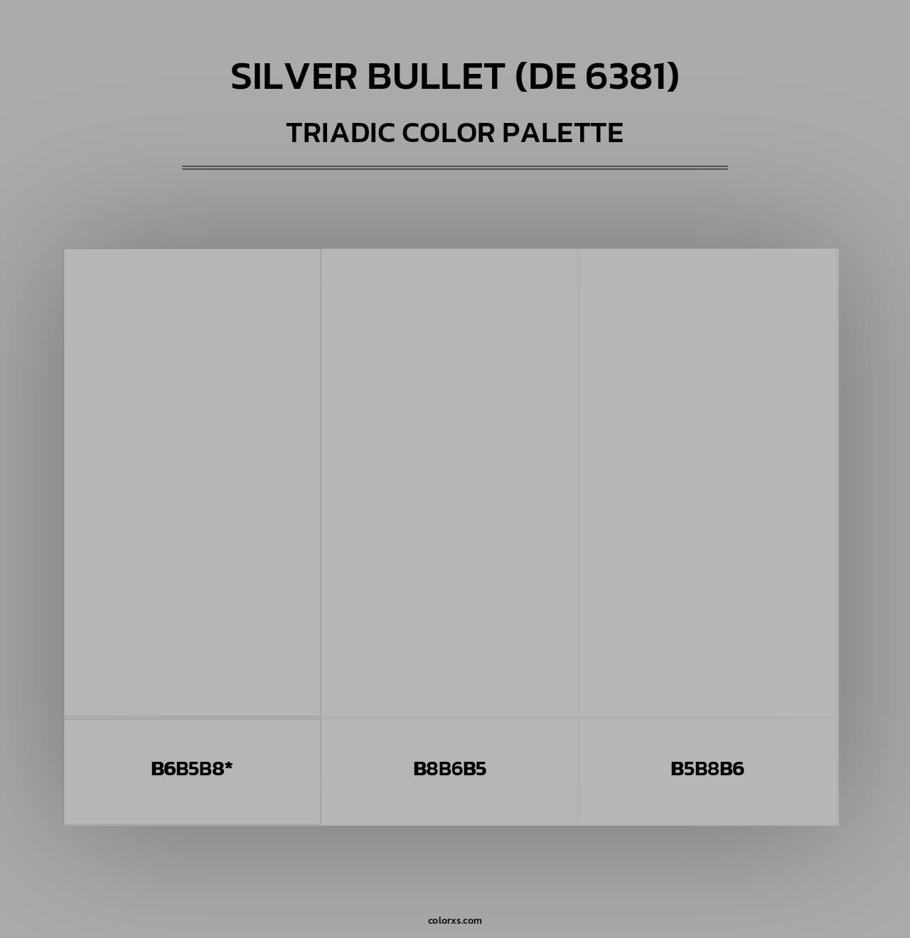 Silver Bullet (DE 6381) - Triadic Color Palette