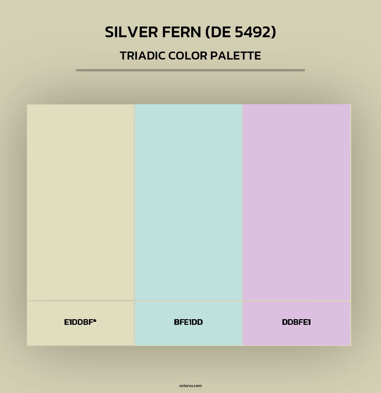Silver Fern (DE 5492) - Triadic Color Palette