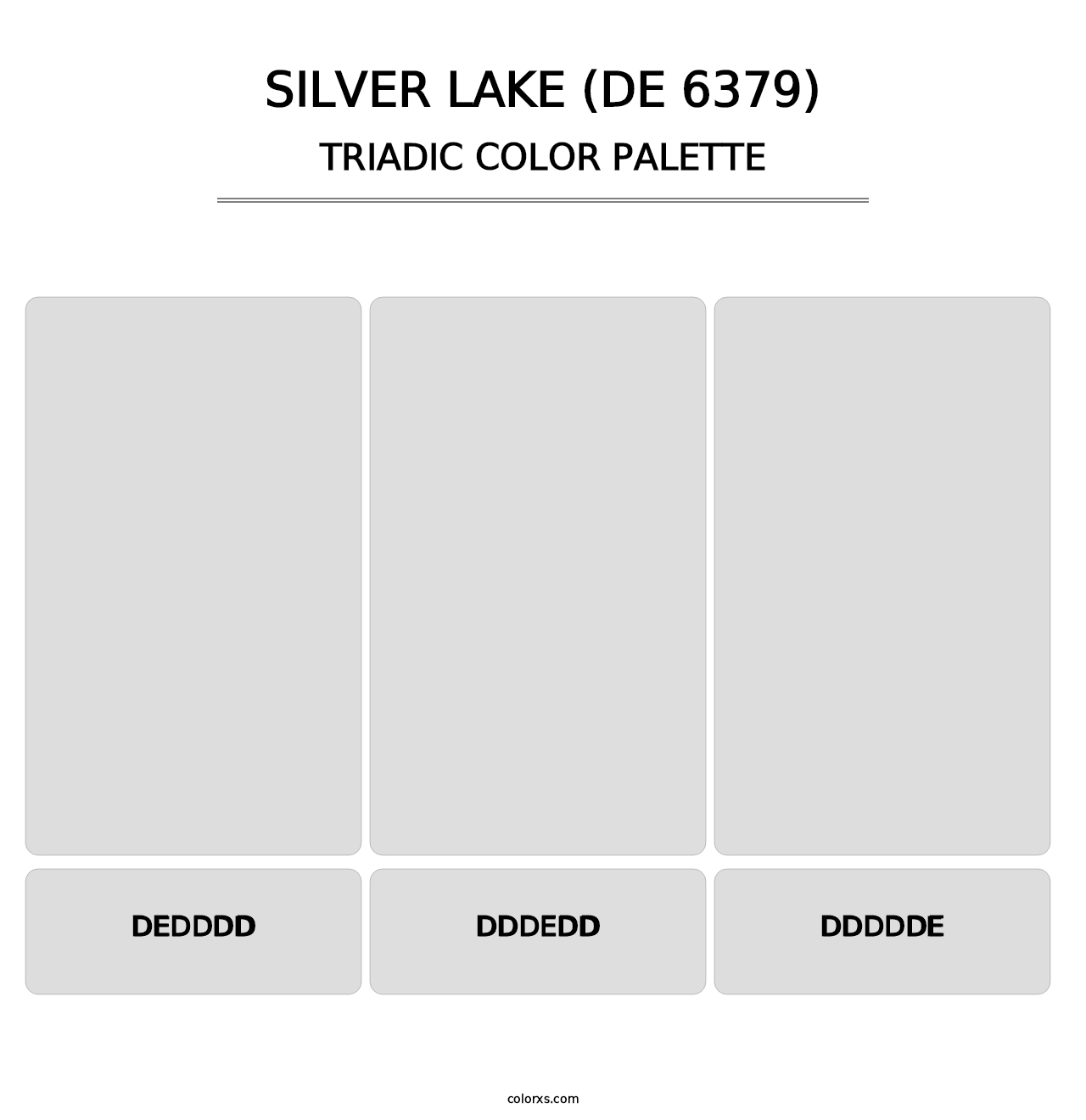 Silver Lake (DE 6379) - Triadic Color Palette