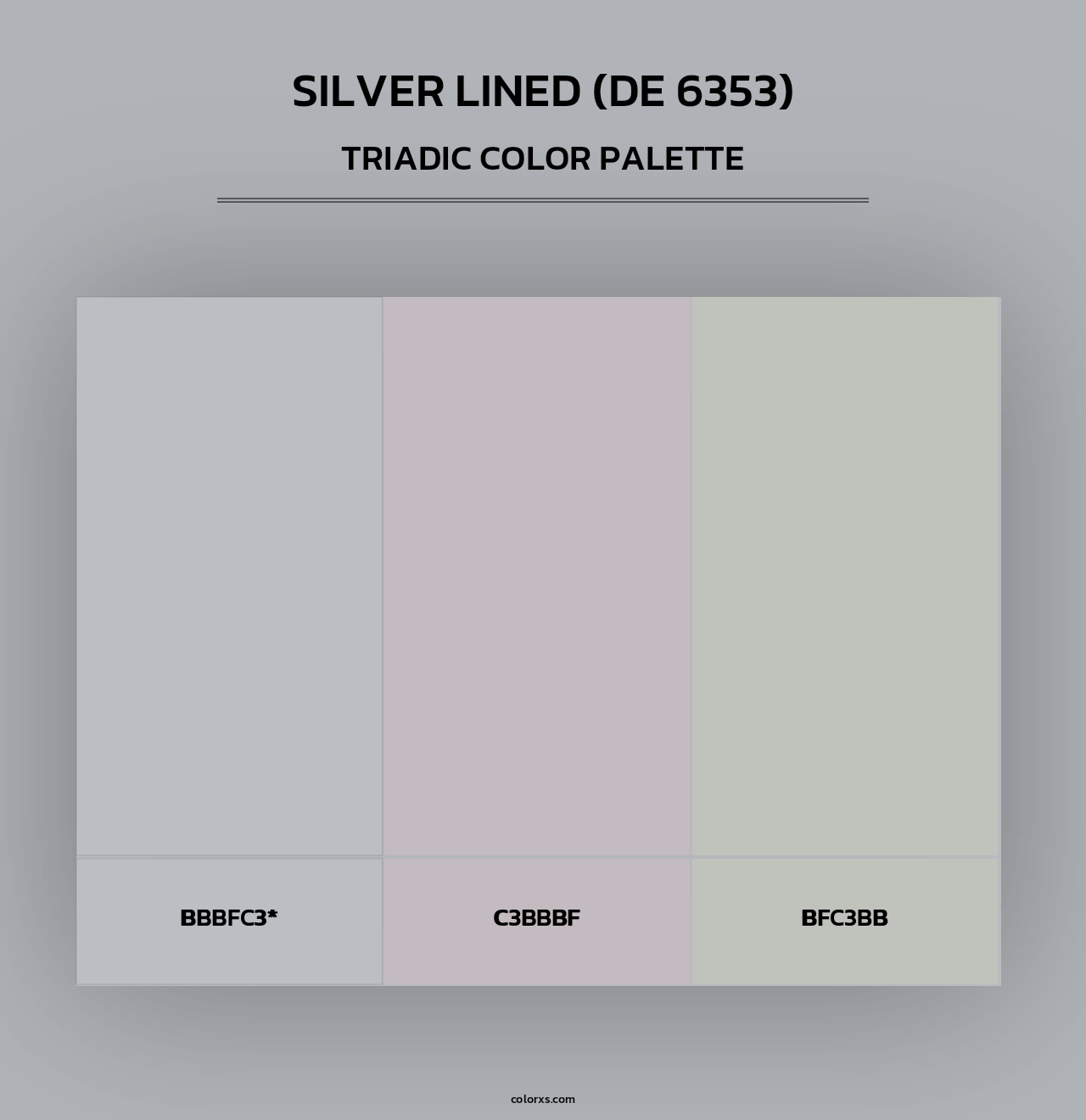 Silver Lined (DE 6353) - Triadic Color Palette