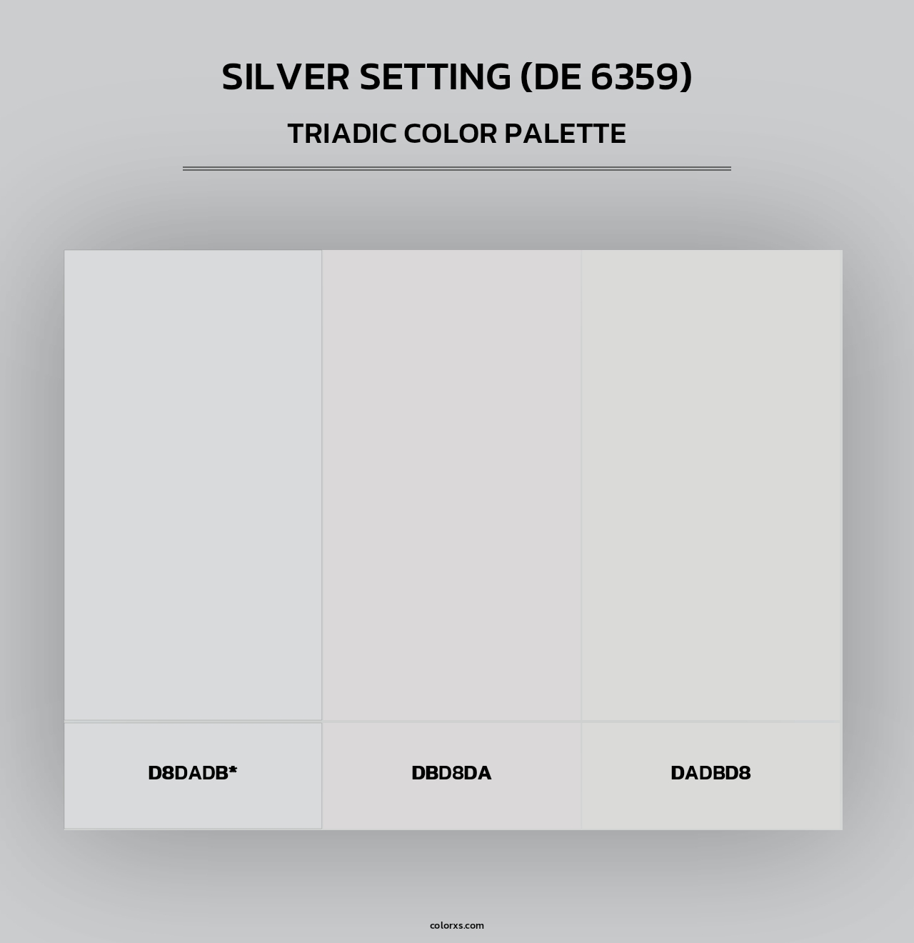 Silver Setting (DE 6359) - Triadic Color Palette